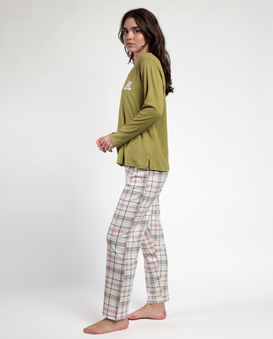 Pijama Manga Larga Tapeta Smile Everyday para Mujer