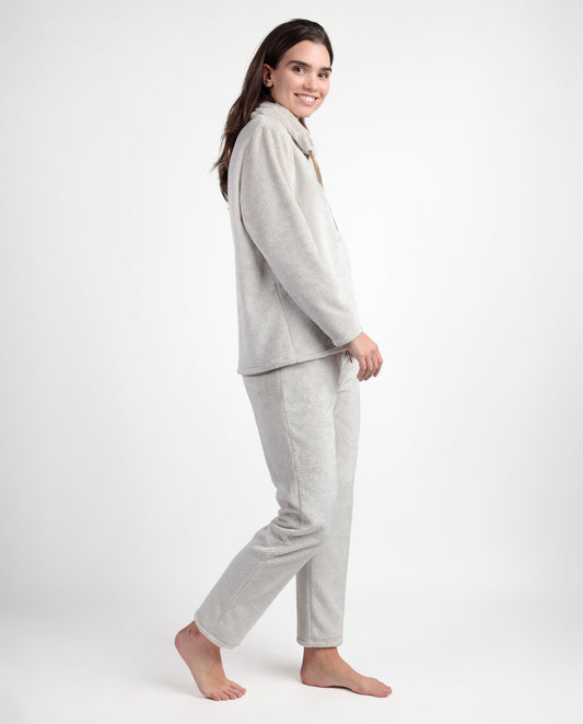Pijama Manga Larga Cuello Alto Calentito Enjoy Every Moment para Mujer