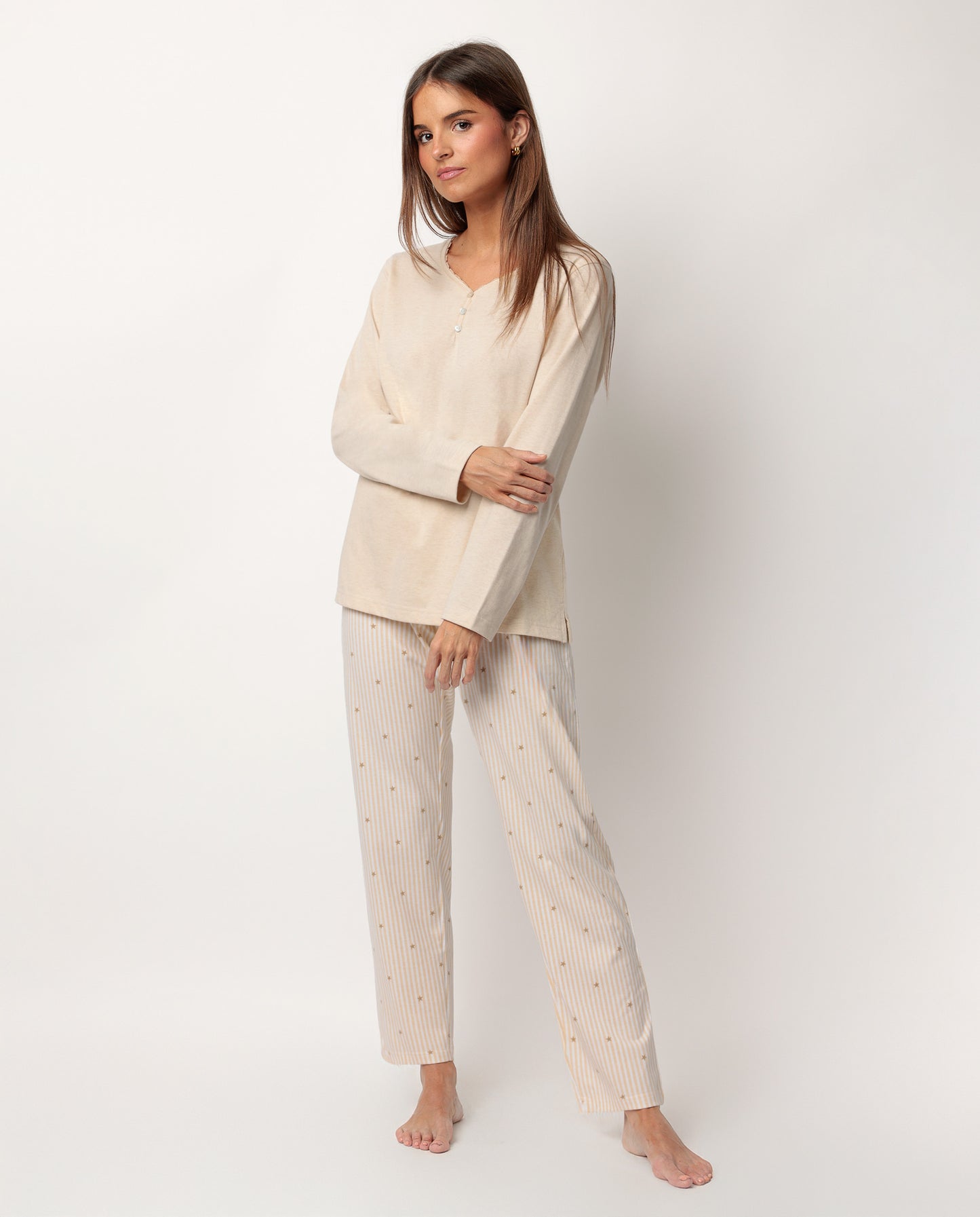 Pijama Manga Larga Tapeta Stripes And Stars para Mujer