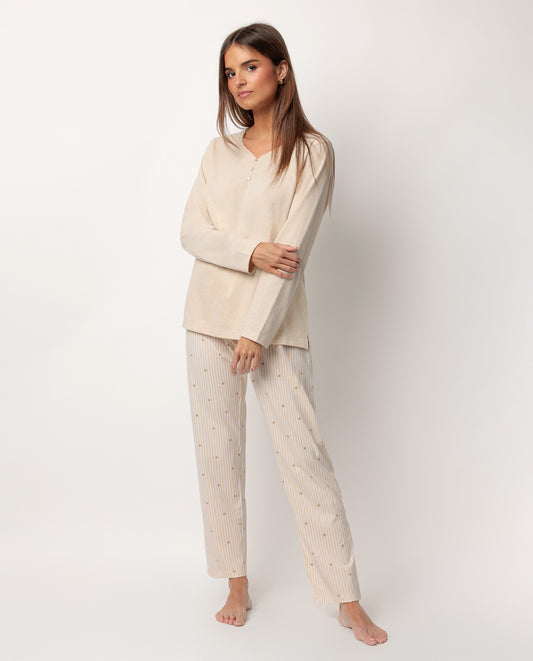 Pijama Manga Larga Tapeta Stripes And Stars para Mujer