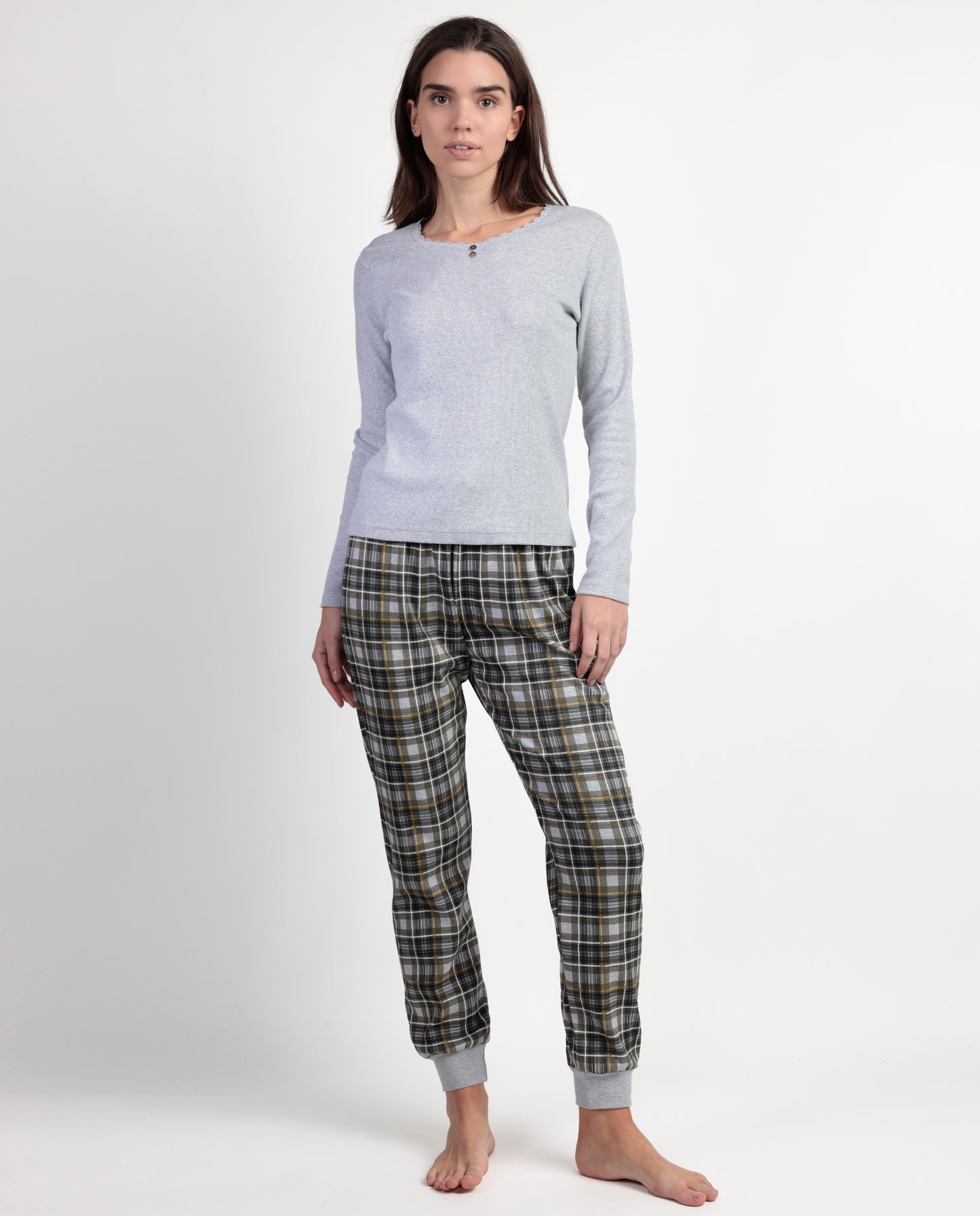 Pijama Manga Larga Never Give Up para Mujer