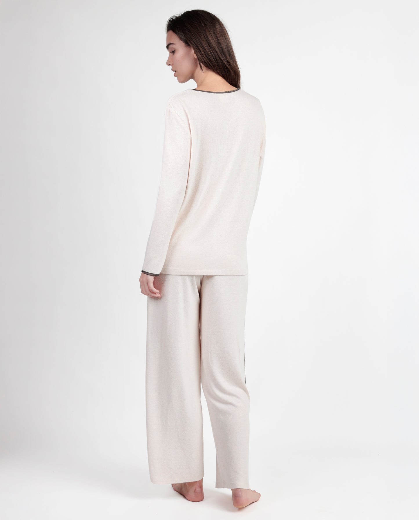 Pijama Manga Larga Pico Elegant At para Mujer