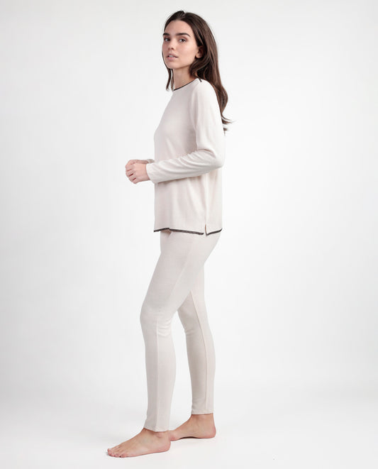 Pijama Manga Larga Elegant At para Mujer