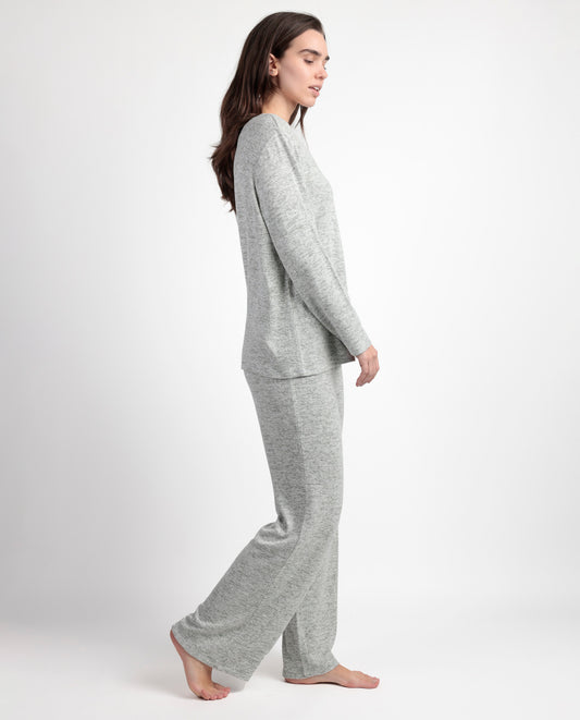 Pijama Manga Larga Punto Cretona para Mujer