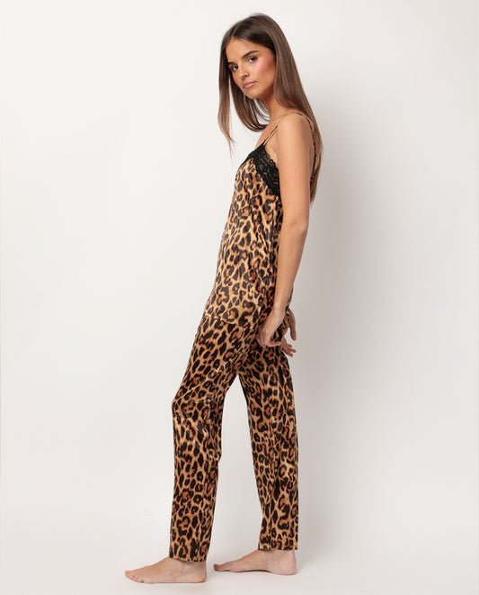 Pijama Tirantes Glam Leopard para Mujer