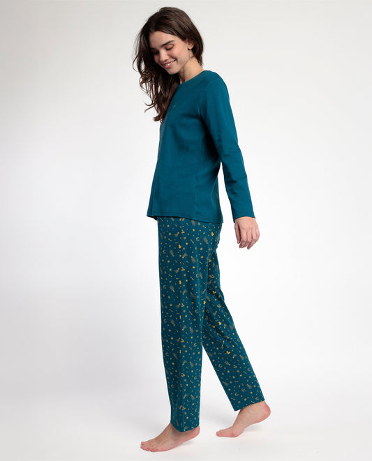 Pijama Manga Larga Cosmic Wheel para Mujer