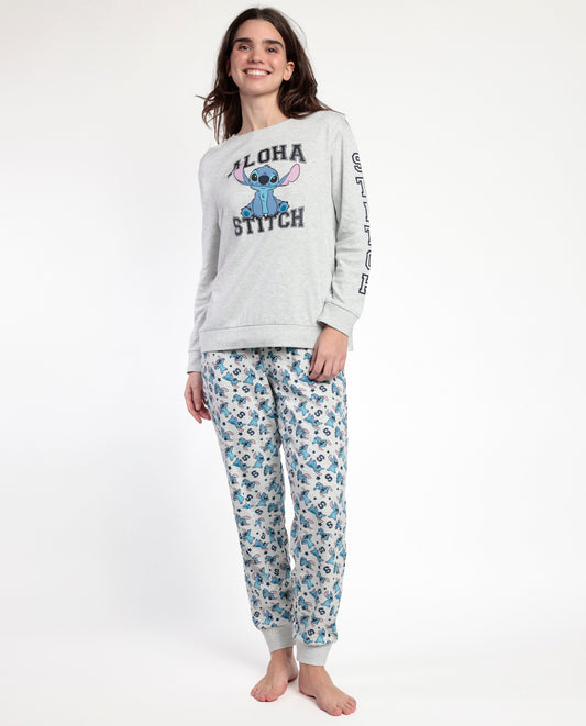 Pijama Manga Larga Aloha Stitch para Mujer