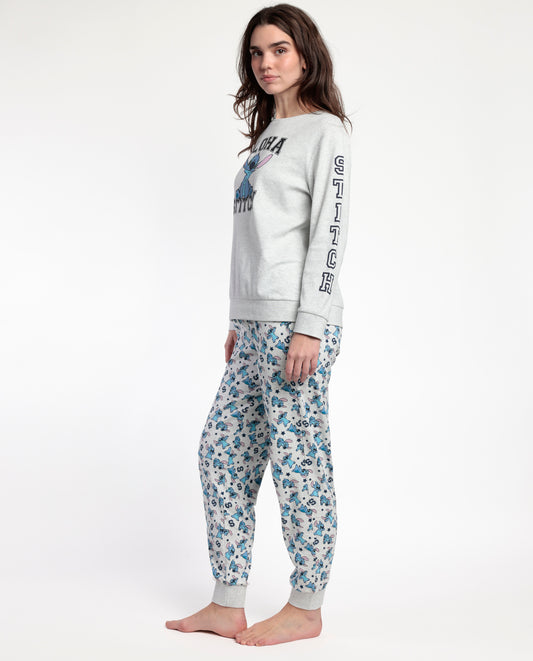 Pijama Manga Larga Aloha Stitch para Mujer