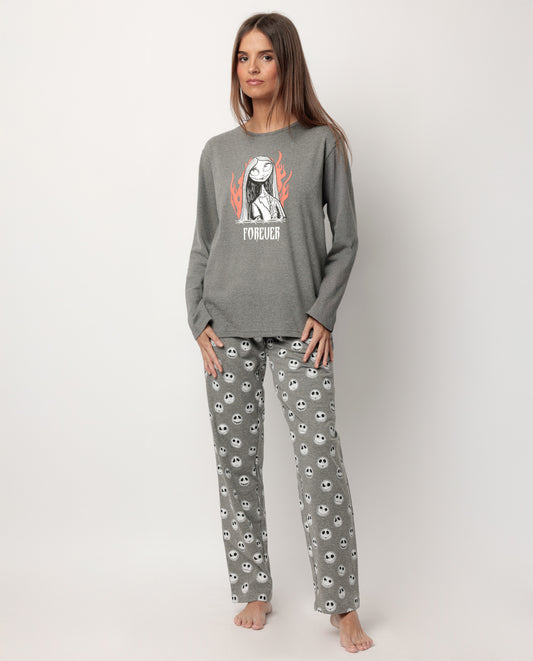 Pijama Manga Larga Nightmare para Mujer