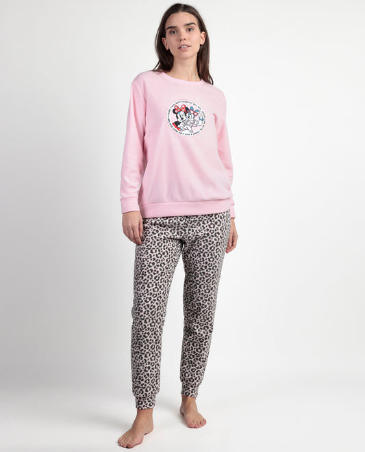 Pijama Manga Larga Calentito Minnie Skin para Mujer