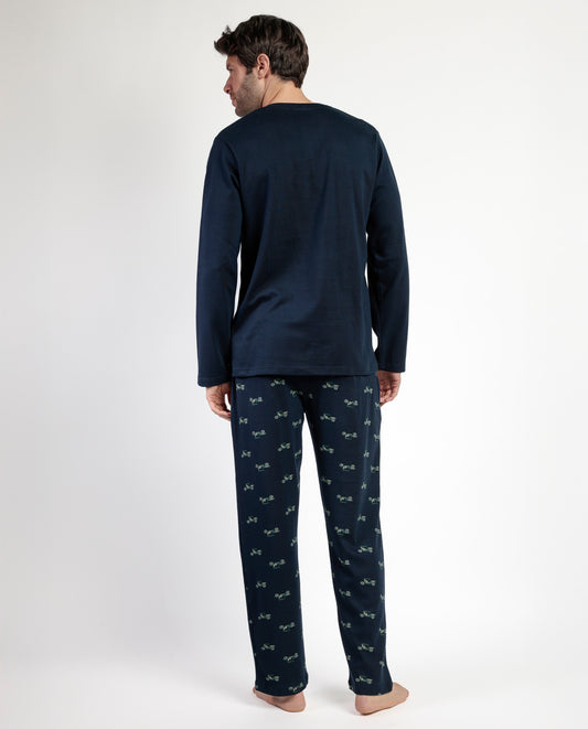 Pijama Manga Larga Tapeta Old School para Hombre