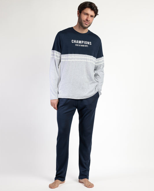 Pijama Manga Larga Champions para Hombre