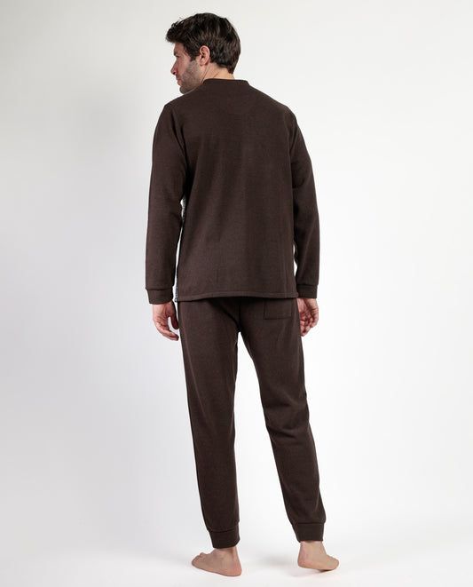 Pijama Manga Larga Abierto Americano para Hombre