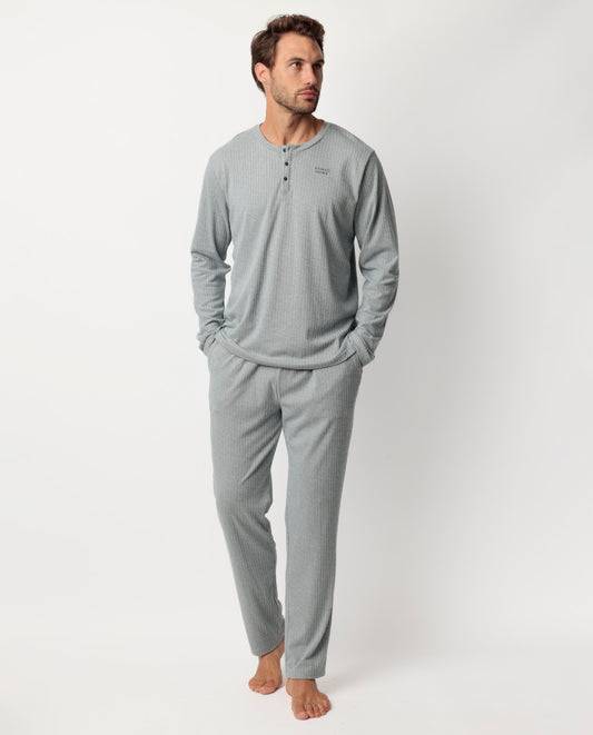 Pijama Manga Larga Tapeta Canalé Supersoft para Hombre