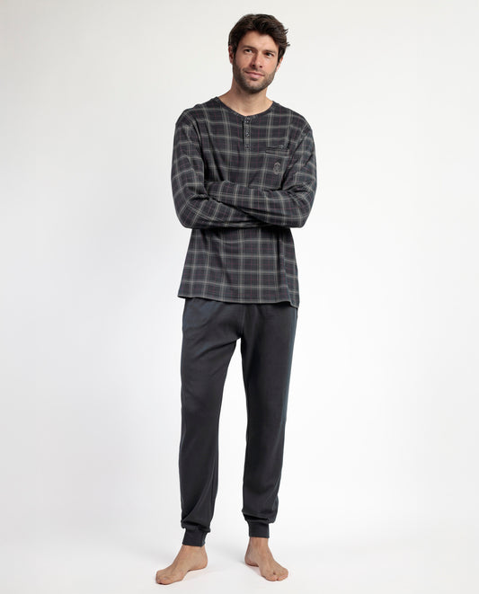 Pijama Manga Larga Tapeta Cinnamon para Hombre