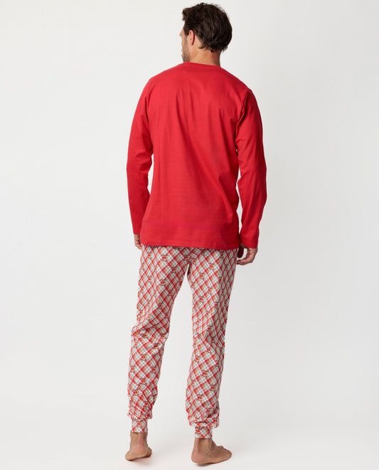 Pijama Manga Larga Reindeer para Hombre