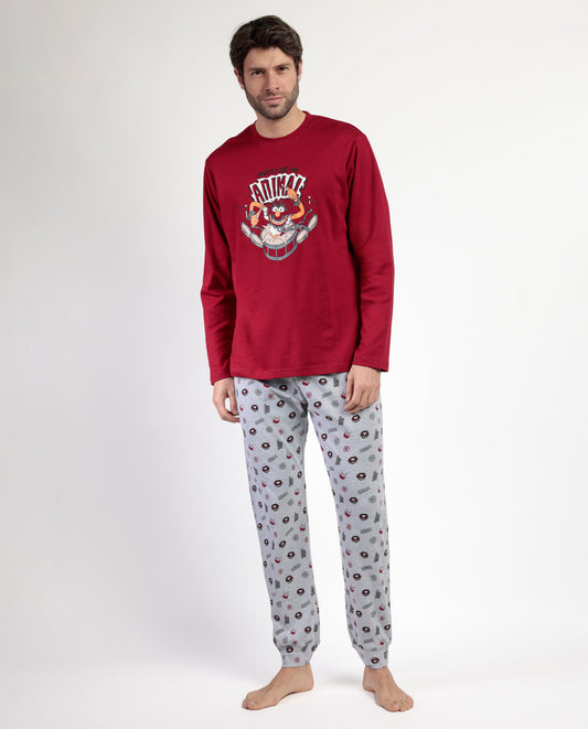 Pijama Manga Larga Animal Drumer para Hombre