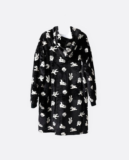 Bata Niño negra con Capucha