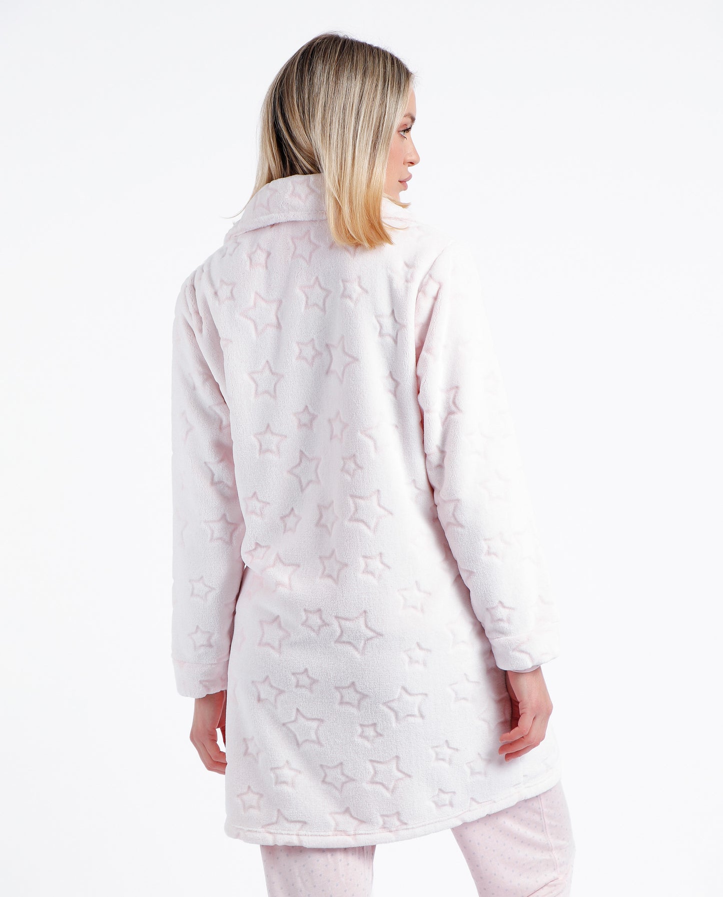 Bata Manga Larga Calentita Goodnight para Mujer Rosa