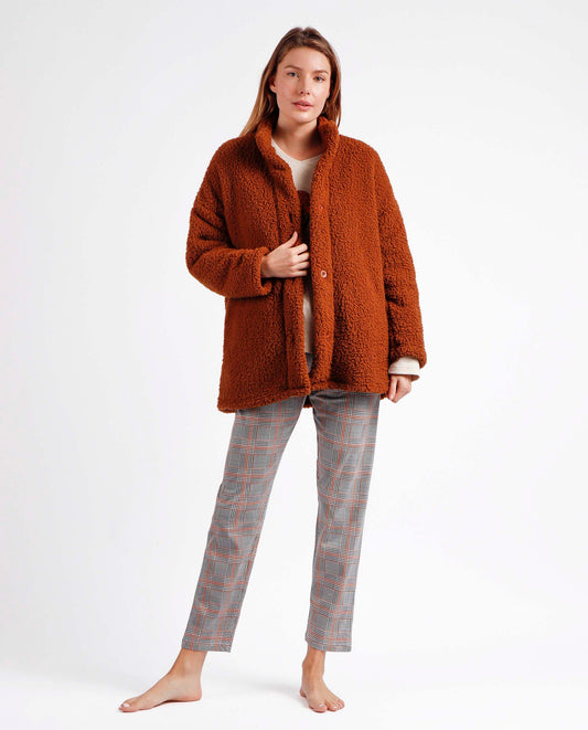 Bata Manga Larga Calentita Puppy para Mujer