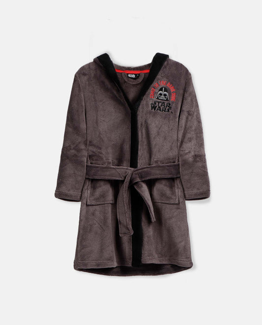 Bata Gris Manga Larga Calentita para Niño