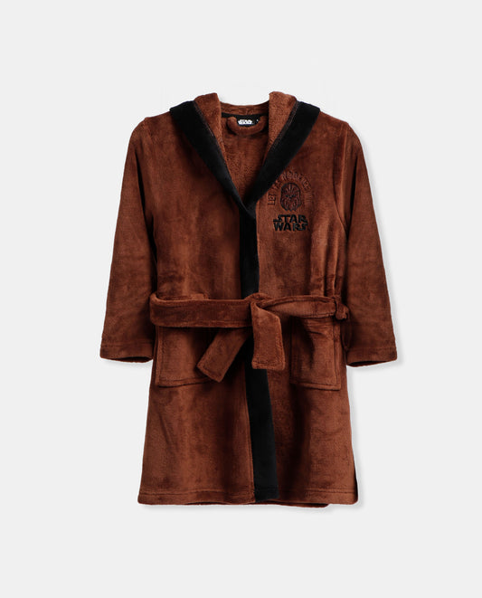 Bata Marron Manga Larga Calentita para Niño