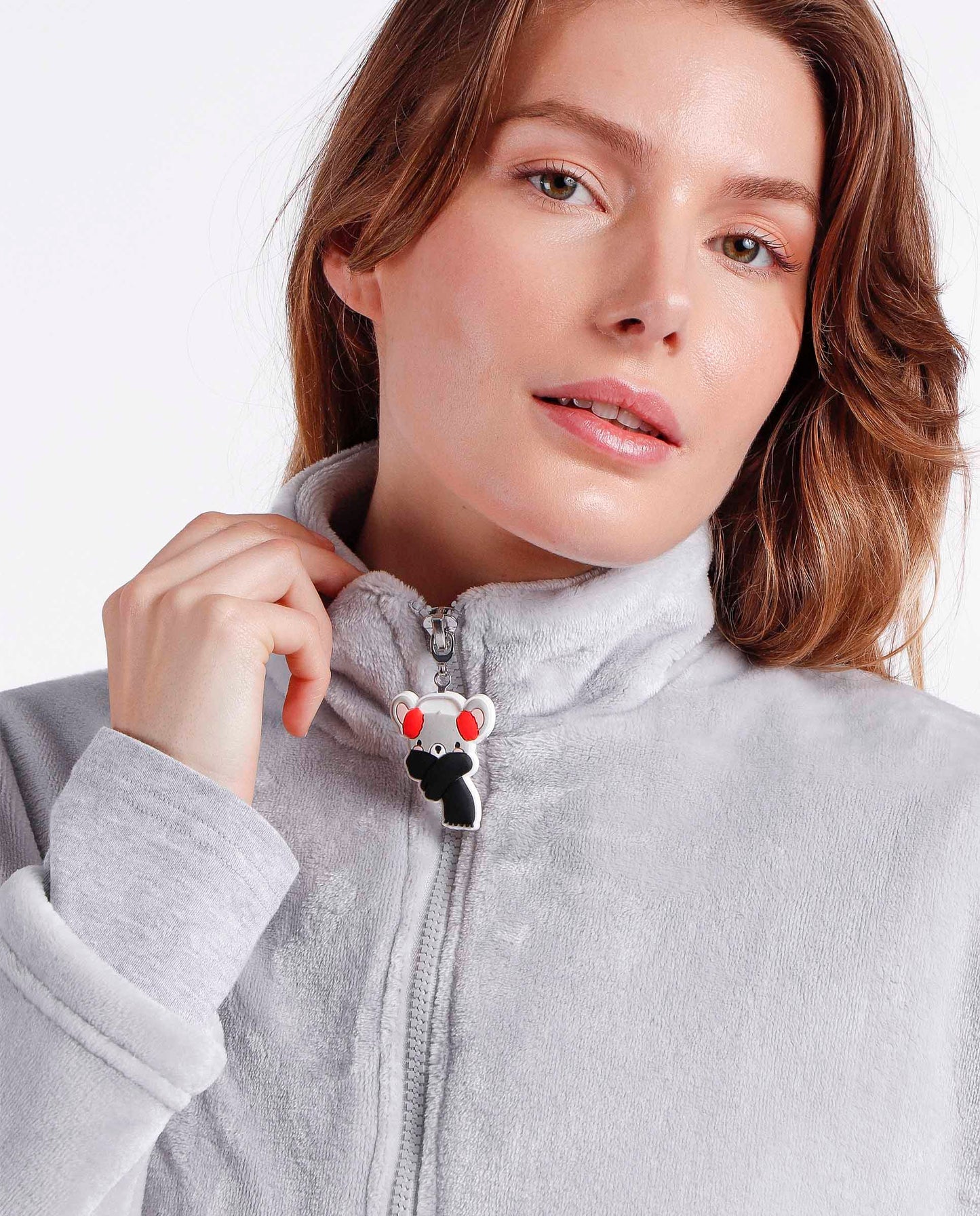 Bata Manga Larga Calentita Good Morning Mouse para Mujer