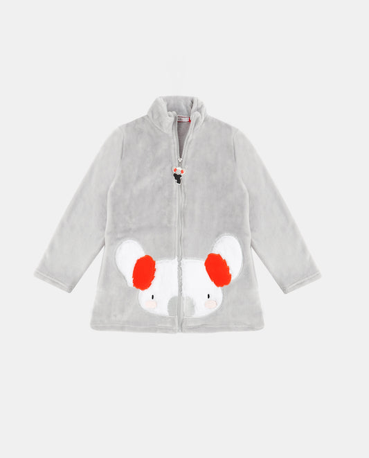 Bata Manga Larga Calentita Morning Mouse para Niña