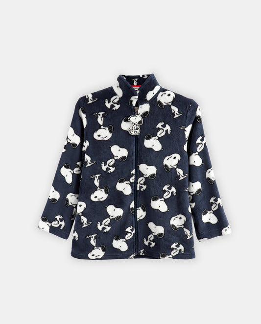 Bata Manga Larga Calentita Snoopy Home para Niña