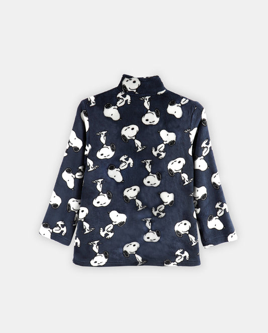 Bata Manga Larga Calentita Snoopy Home para Niña