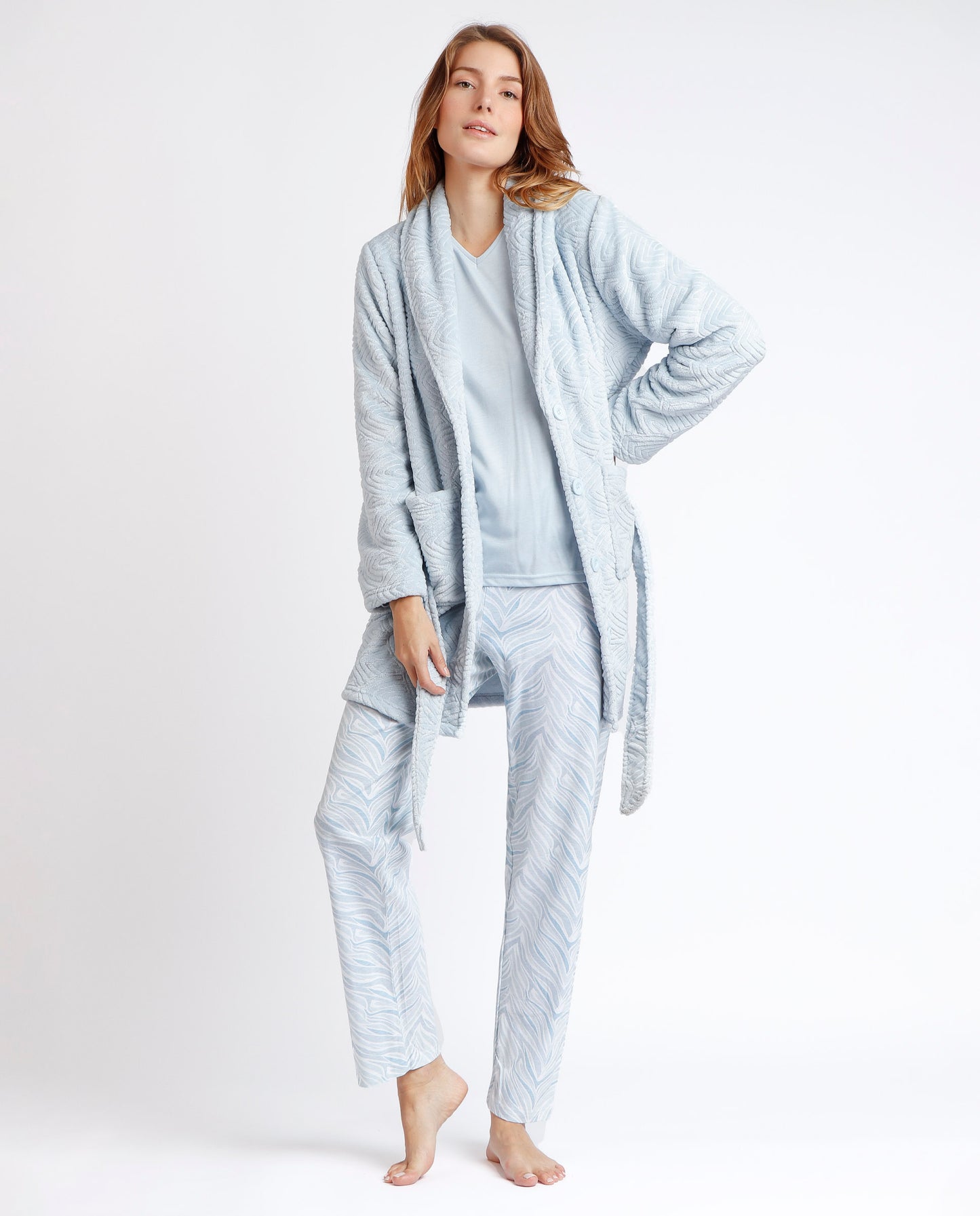 Bata Manga Larga Calentita Forever Together para Mujer