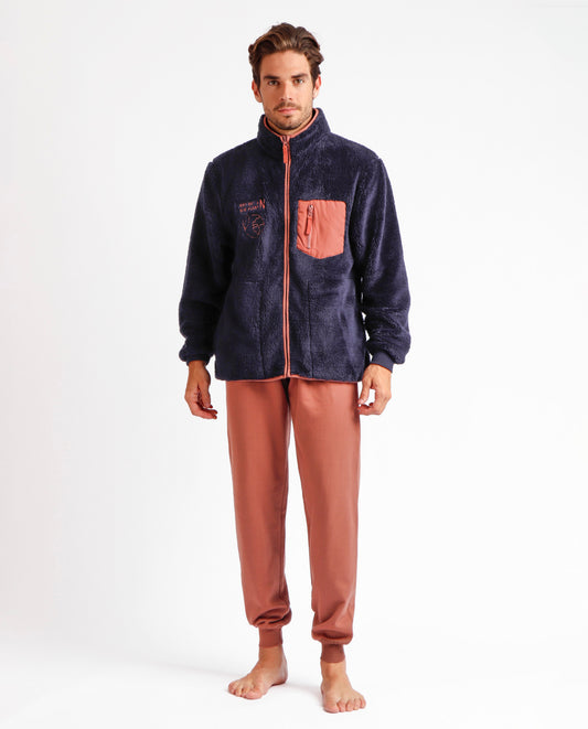 Bata Calentita Azul Marino Save Tree para Hombre