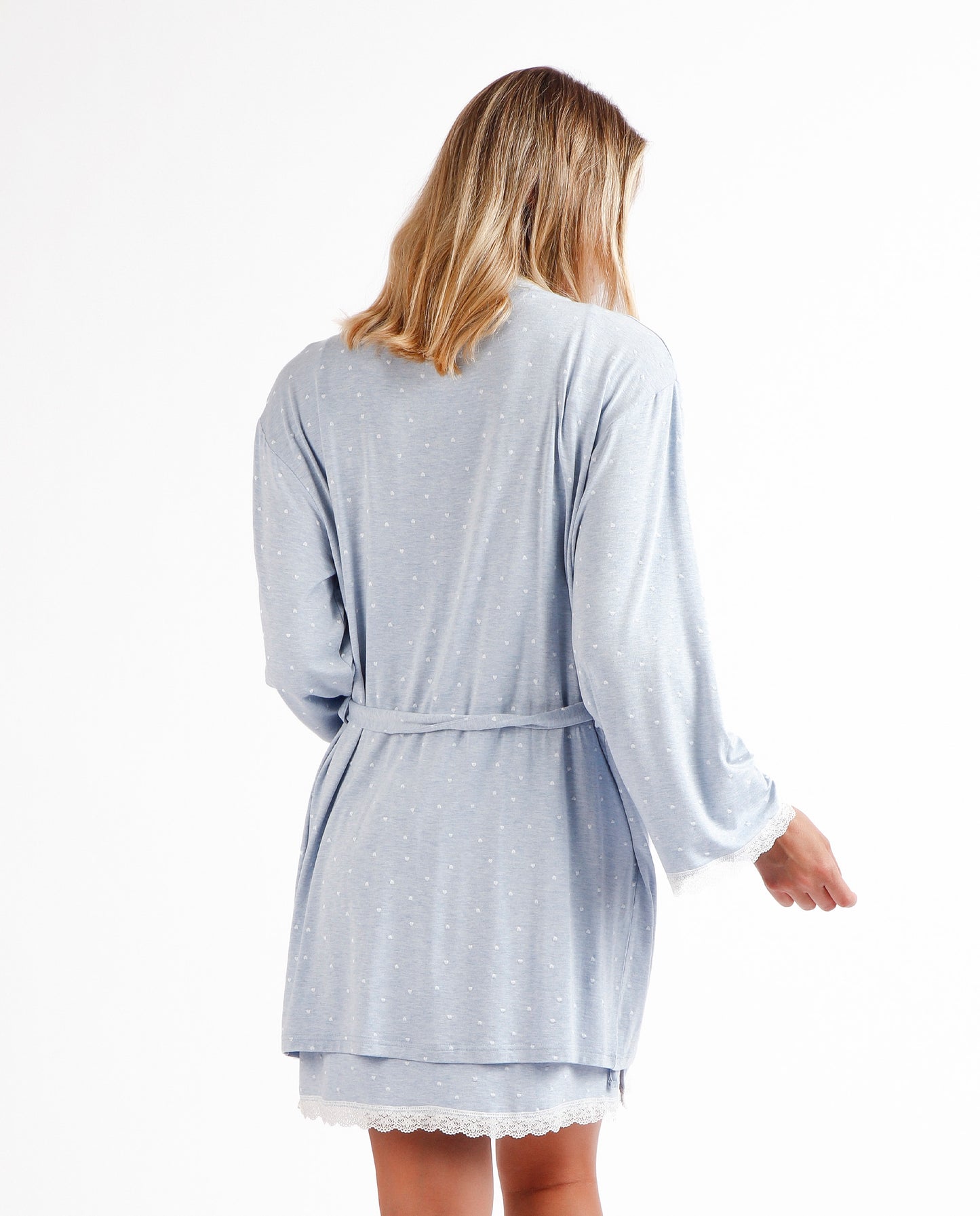 Bata Manga Larga Soft Hearts para Mujer