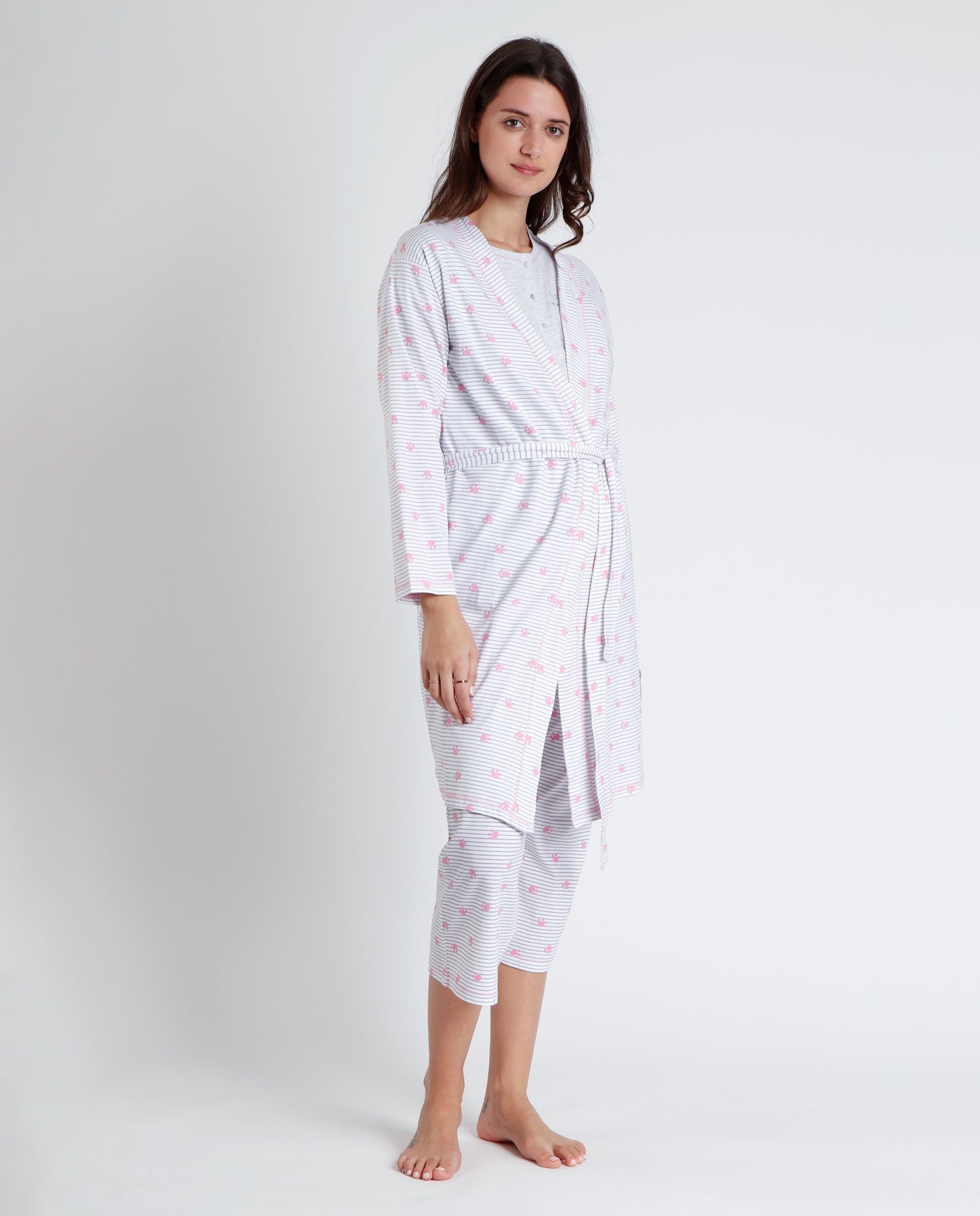 Bata Manga Larga Maternity Dalmatas para Mujer