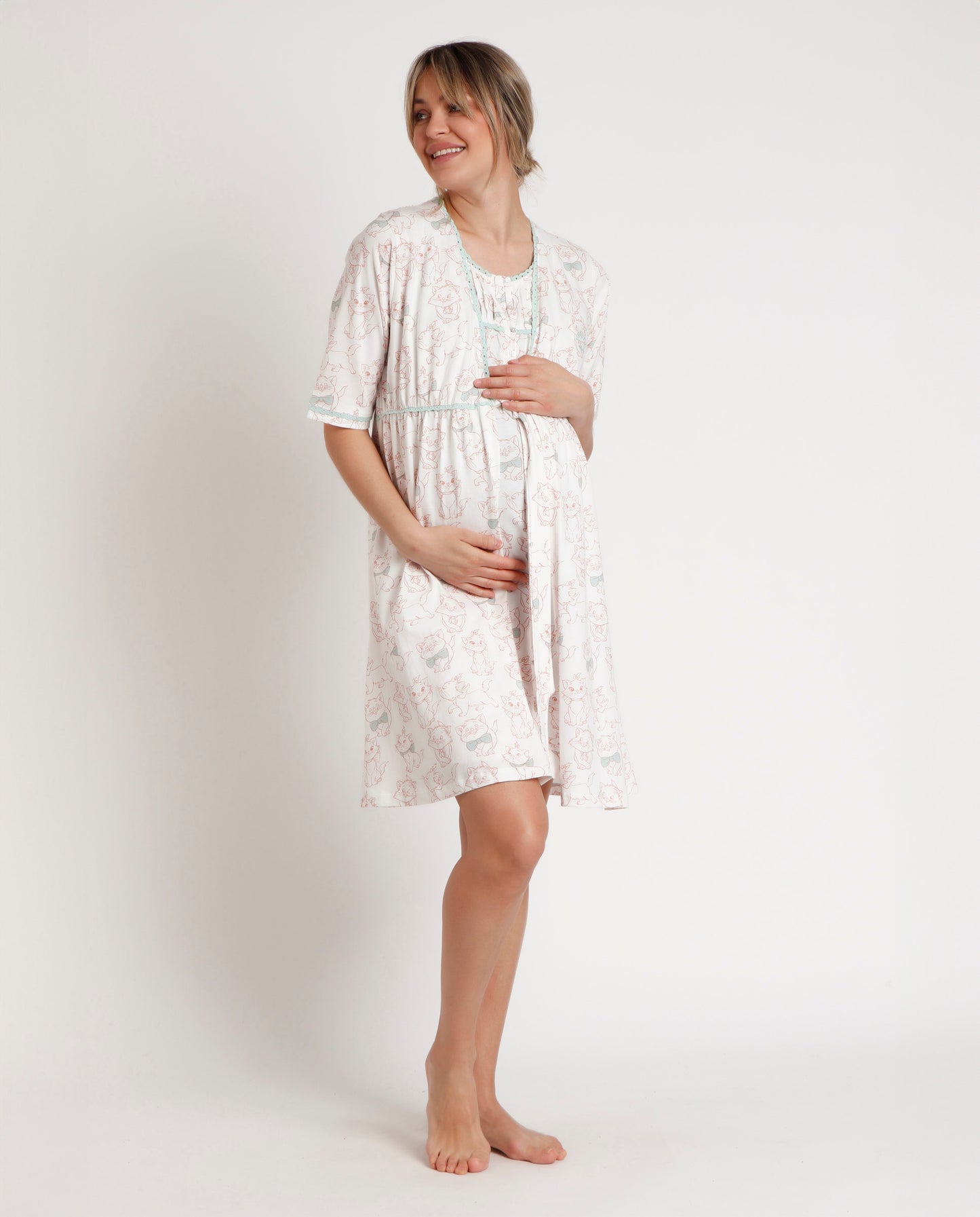 Bata Manga Larga Maternity Wonder Mum para Mujer