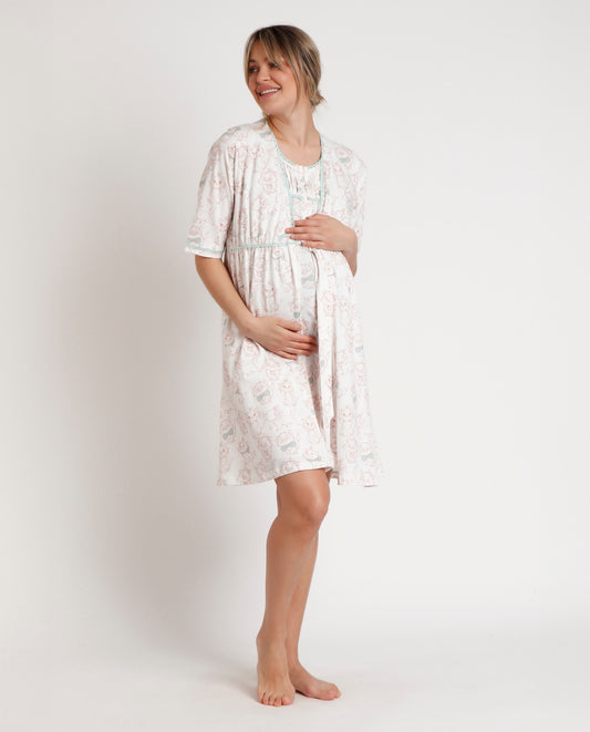 Bata Manga Larga Maternity Wonder Mum para Mujer