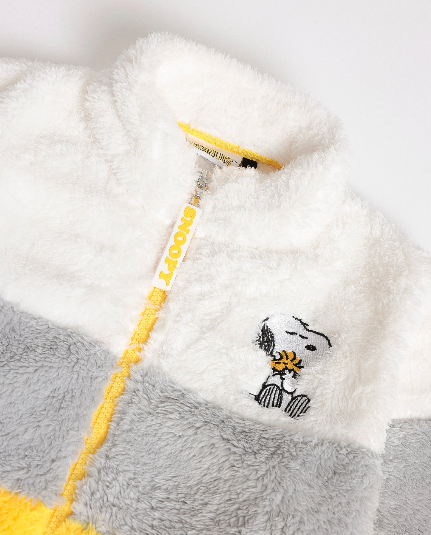 Bata Manga Larga Calentita Franjas Snoopy Funny para Niña