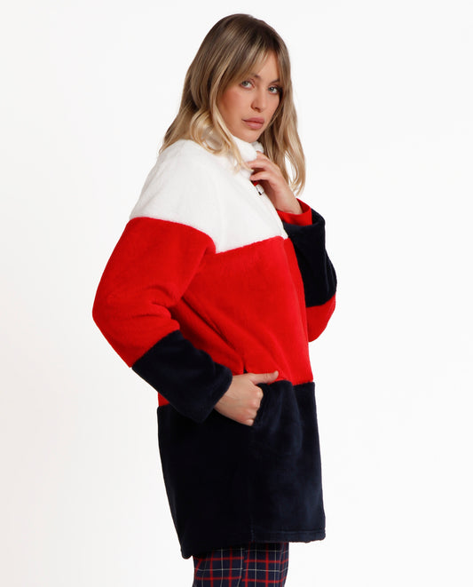 Bata Manga Larga Calentita Cold Snoopy para Mujer