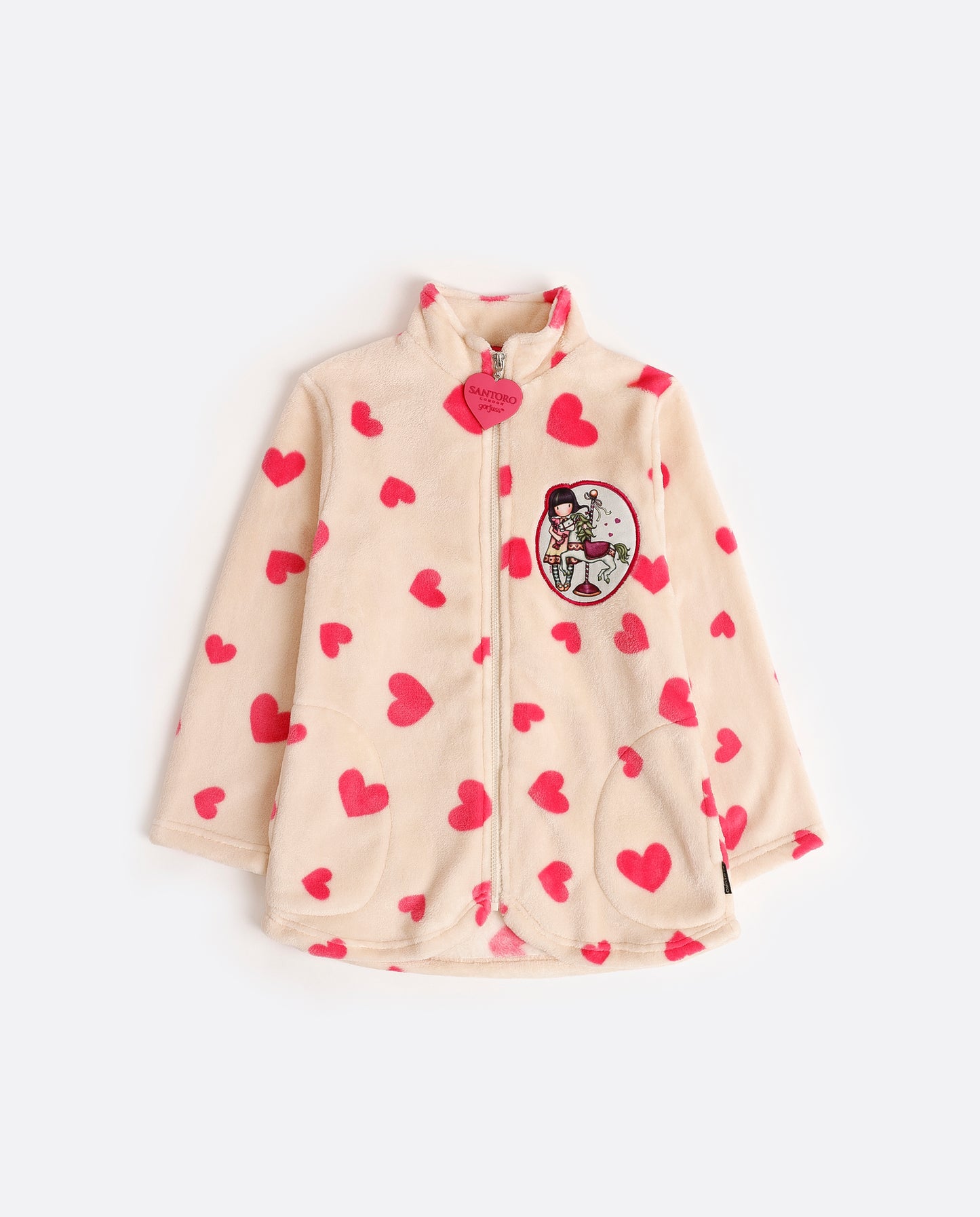 Bata Manga Larga Calentita Carousel para Niña