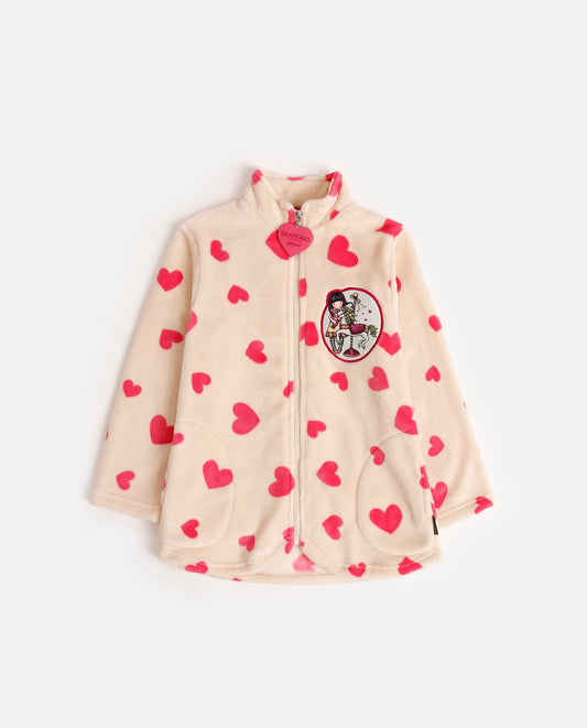 Bata Manga Larga Calentita Carousel para Niña