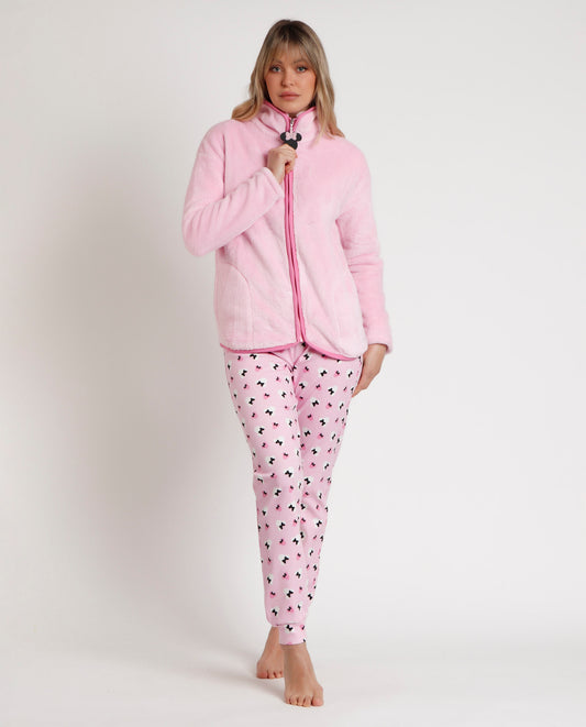 Bata Manga Larga Calentita Minnie Chic para Mujer