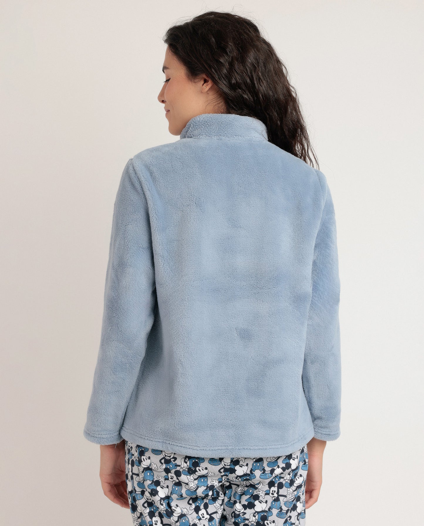 Bata Calentita Mickey Jeans para Mujer