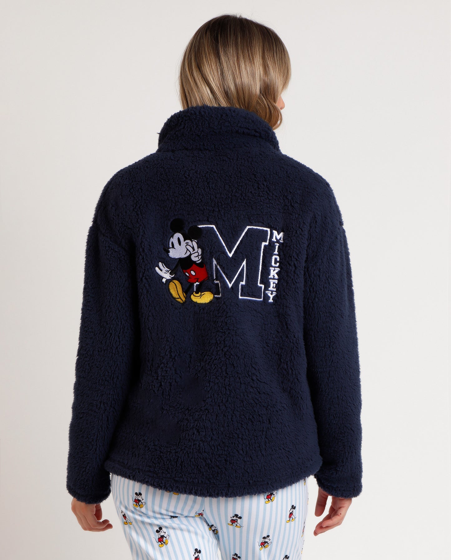 Bata Manga Larga Calentita Mickey New York para Mujer