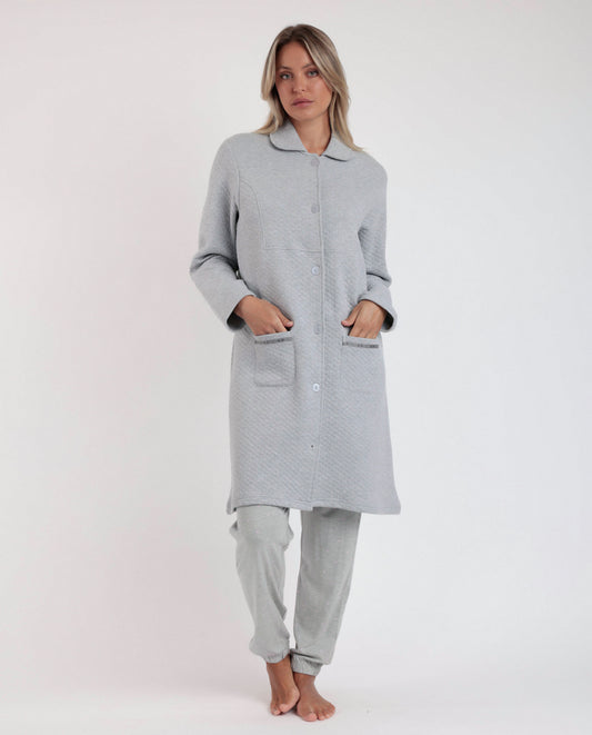 Bata Manga Larga Acolchada Classic Soft para Mujer