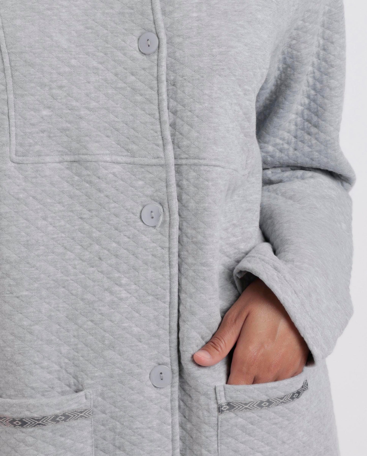 Bata Manga Larga Acolchada Classic Soft para Mujer