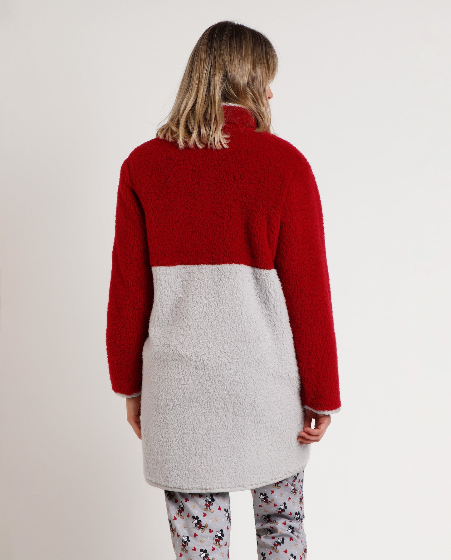 Bata Manga Larga Calentita King Mickey para Mujer