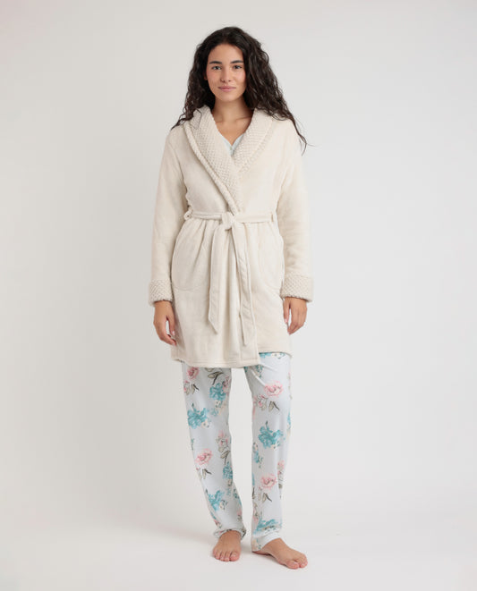 Bata Manga Larga Dreams Climbing Flowers Piedra para Mujer