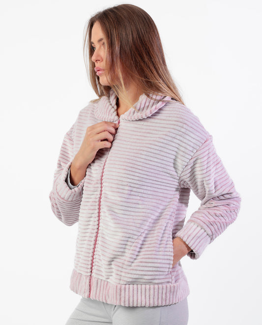 Bata Manga Larga Calentita Magic Time Burdeos para Mujer