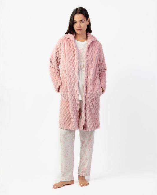 Bata Manga Larga Calentita Soft Sleep Maquillaje para Mujer