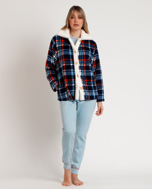 Bata Manga Larga Calentita Winter Club para Mujer